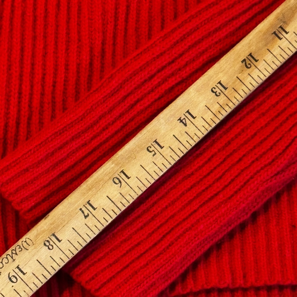 Loft Women’s L Red Burgundy Sweater Lightweight Ribbed Preppy Hi Low Waist Line - Picture 9 of 10